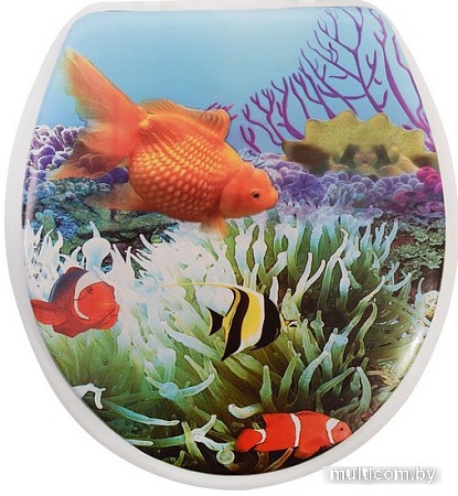 Сиденье для унитаза АкваЛиния SK-06021 (золотая рыбка)