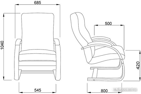 Интерьерное кресло Импэкс Leset Монэ (венге/малмо 05)