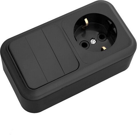 Блок розеток Bylectrica 3В-РЦ-531 (черный)