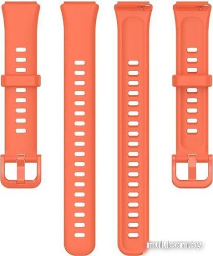 Ремешок Rumi силиконовый для Huawei Band 7 (оранжевый)