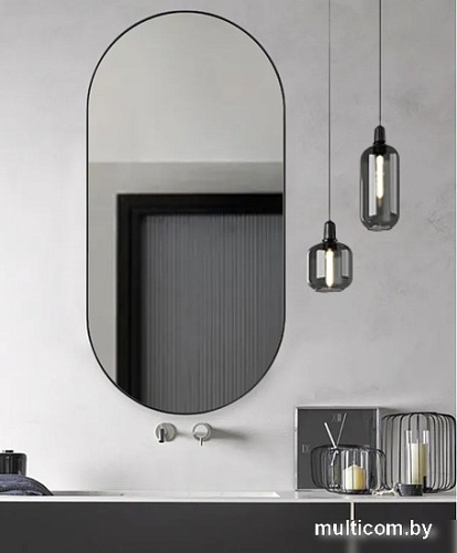 Зеркало eMZe Loft Oval 50x100 LOFT.50.100.CHE (черный)
