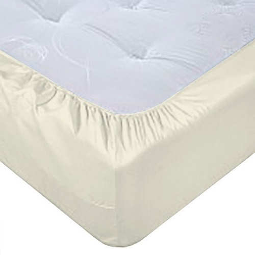 Постельное белье Luxsonia Сатин на резинке 120x200 Мр0003 (молочный)