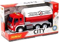 Игрушечный транспорт Полесье Сити автомобиль с цистерной инерционный 86372 (красный/белый)