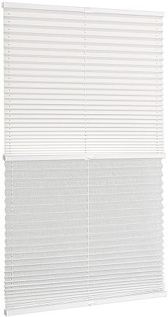 Плиссе Delfa Basic Uni СПШ-3116/3504 Plain Transparent (34x160, белый/белый)