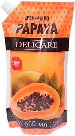 Delicare Мыло жидкое Арома Папайя дойпак 500 мл