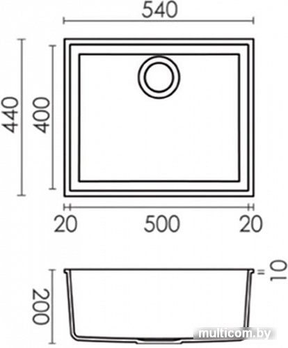 Кухонная мойка Elleci Quadra 105 Undermount K43 Fango