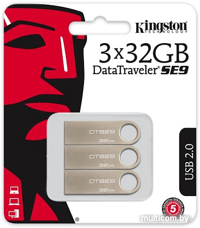 USB Flash Kingston DataTraveler SE9 3x32GB