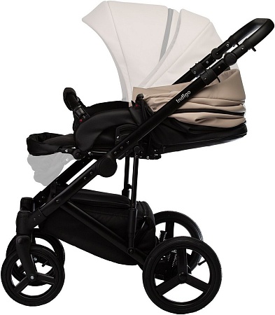 Универсальная коляска Indigo Tour Eco (2 в 1, te 01/черная кожа+бежевая кожа)