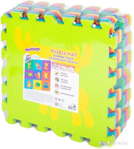 Коврик-пазл Юнландия Зверушки 664666