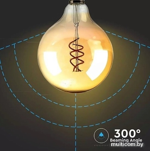 Светодиодная лампа V-TAC G125 E27 6 Вт 2200 К VT-2126