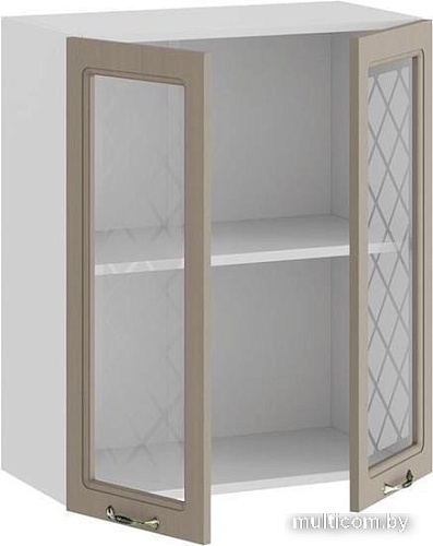 Шкаф навесной Трия Бьянка 1В6С (дуб кофе)