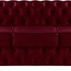 Диван Brioli Честерфилд трехместный (микровелюр, В48 вишневый)