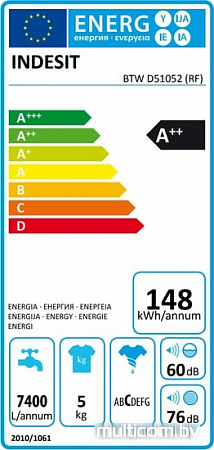 Стиральная машина Indesit BTW D51052 (RF)