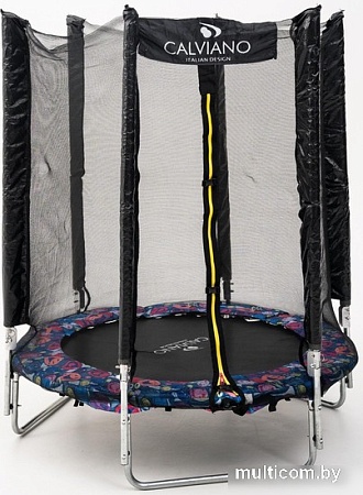 Батут Calviano Smile 183 см-6 ft INSIDE с внутренней сеткой складной
