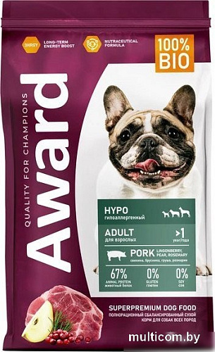 Award Adult Hypo со свининой с добавлением брусники 2543554 2 кг