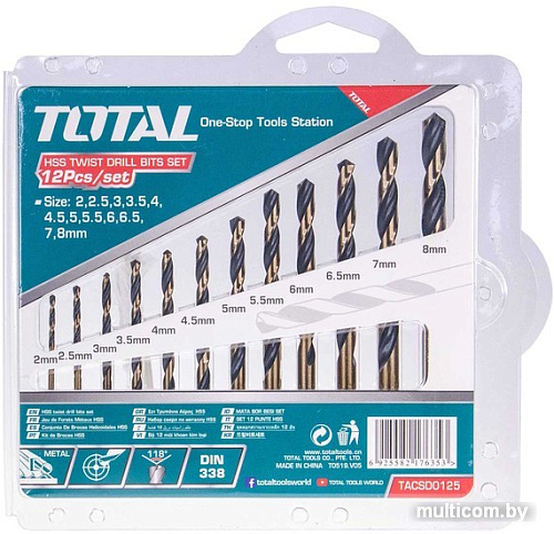Набор сверл Total TACSD0125 (12 шт)