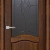 Межкомнатная дверь Vi Lario Лео м. ДО 60x200 (античный орех, мателюкс графит с фрезеровкой)