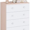 Комод Polini Kids Simple с 4 ящиками 0001301.161 (дуб пастельный/белый)