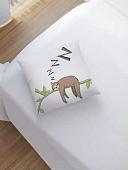 Чехол на подушку JoyArty Ленивец мурлычет sl_37881