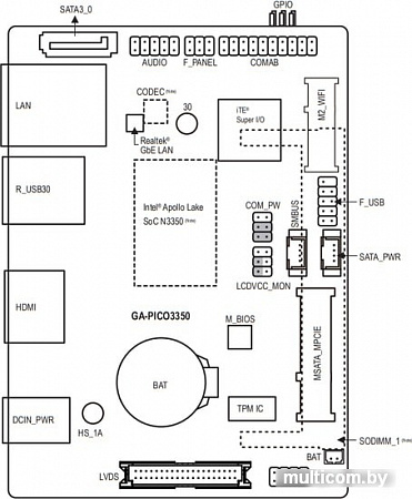 Материнская плата Gigabyte GA-PICO3350 (rev. 1.0)
