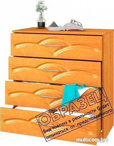 Комод Кортекс-мебель Рио 90-4ш (венге светлый/фараон)