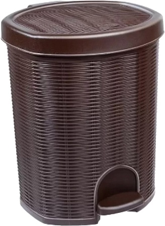 Мусорное ведро Эльфпласт Elegance EP336 с педалью 11 л (коричневый)