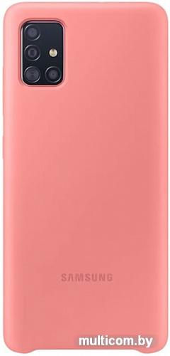 Чехол Samsung Silicone Cover для Samsung Galaxy A51 (розовый)