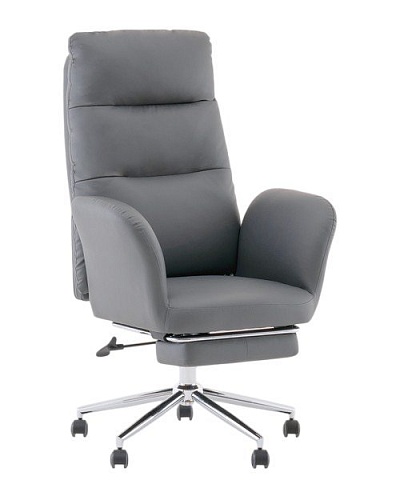 Офисное кресло TopChairs Solid с оттоманкой DD-004-OT серый