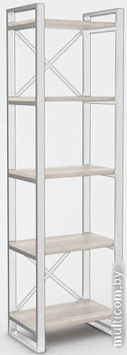 Стеллаж Hype Mebel Стандарт 80x170 (белый/древесина белая)