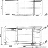 Кухня Интерлиния Мила Лайт 1.8-60 (дуб золотой)