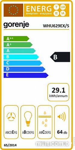 Кухонная вытяжка Gorenje WHU629EX/S