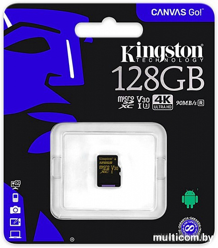 Карта памяти Kingston Canvas Go! SDCG2/128GBSP microSDXC 128GB