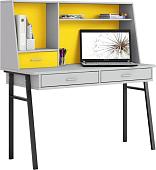 Письменный стол Polini Kids Aviv 1455 (серый/серый/желтый) 0002083.127