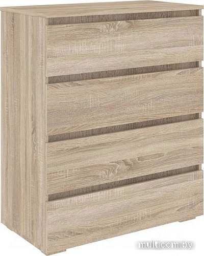 Комод Кортекс-мебель Бари 80 4ш (дуб сонома/дуб сонома/дуб сонома)