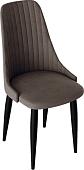 Стул Трия Франк исп.2 ДП2-30 конус (черный матовый/микровелюр коричневый)