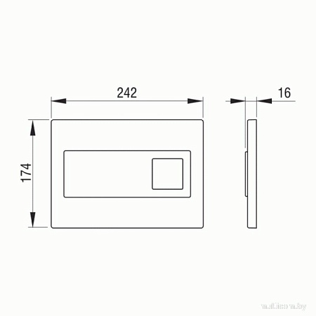 Панель смыва Bettoserb Diamond 40006365