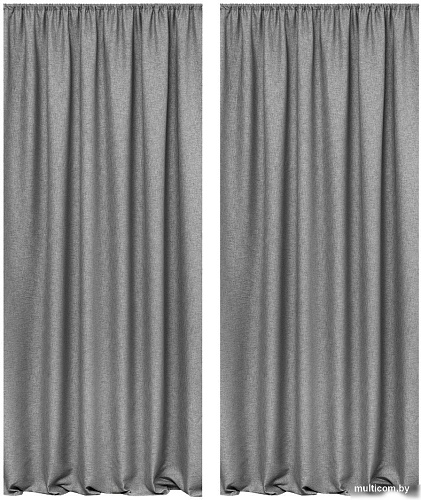 Комплект штор Amore Mio Блэкаут лен однотонный 102-02 150x270 90303 (серый)