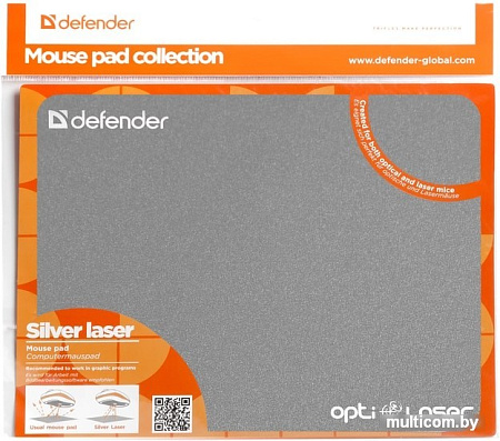Коврик для мыши Defender Silver Opti-Laser (серый)