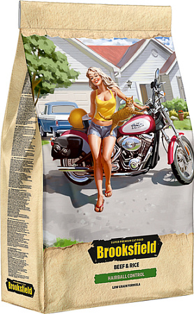 Сухой корм для кошек Brooksfield Low Grain Adult Cat Hairball Control Beef 6 кг
