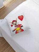 Чехол на подушку JoyArty Собачка с розой в зубах sl_91965