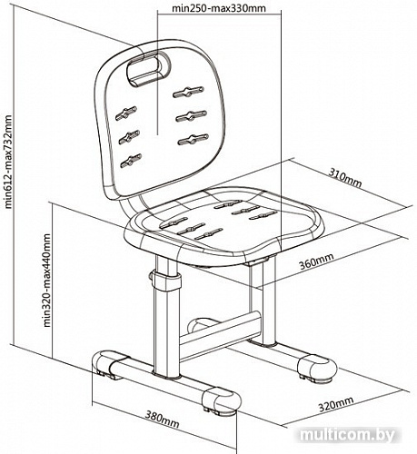 Ученический стул Fun Desk SST2 (голубой)