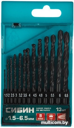 Набор сверл Сибин 29610-H13 (13шт)