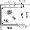 Кухонная мойка Franke Centro CNG 610-39 Fragranite 114.0639.656 (черный матовый)
