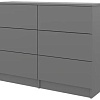Комод Горизонт Нео 1050 6 ящиков (серый графит)