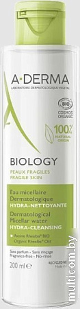 A-Derma Мицеллярная вода Biology дерматологическая для снятия макияжа 200 мл