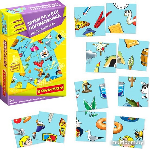 Мозаика/пазл Bondibon Логомозаика. Звуки Ч и Щ ВВ5548