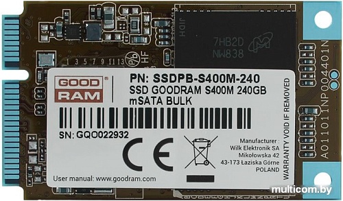 SSD GOODRAM S400M 240GB SSDPB-S400M-240