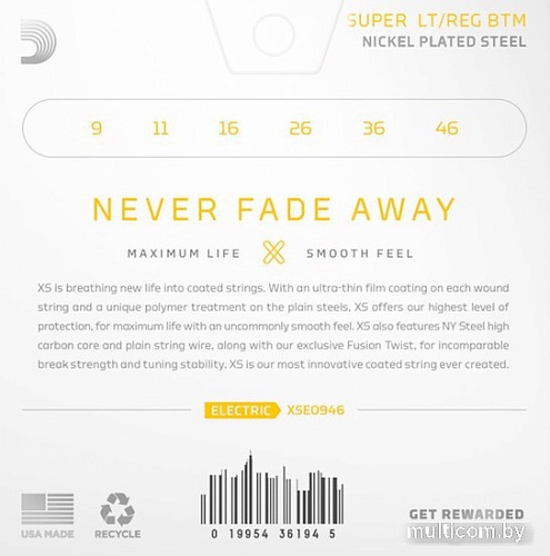 Струны для гитары D'Addario XSE0946