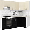 Готовая кухня S-Company Клео глоcс 1.2x2.4 правая (черный глянец/ваниль глянец)