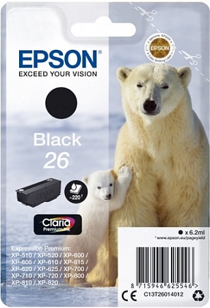 Чернила Epson C13T26014012
